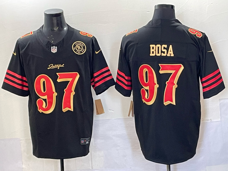Men San Francisco 49ers #97 Bosa black Limited Nike NFL 2025 Jersey 05